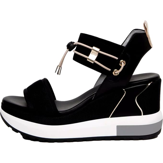 Nero Giardini 307753 Sandalen - Met Sleehak - Dames - Zwart - Maat 37