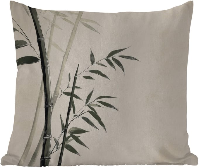 Tuinkussen - Japandi - Bamboe - Beige - 40x40 cm - Weerbestendig