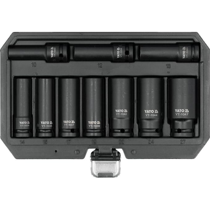 Yato 10 Delige Lange Kracht Doppenset (10 - 27 mm)