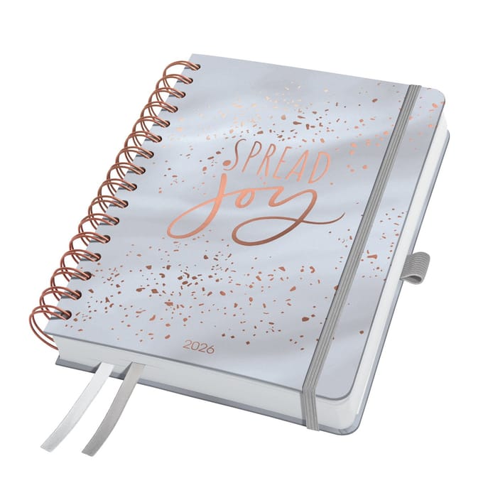 Sigel weekagenda met spiraal 2026 formaat A5 Glittery Joy hardcover