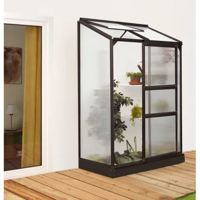Vitavia Tuinkas Ida 900 - Polycarbonaat 4mm - Zwart - 131x69x182cm
