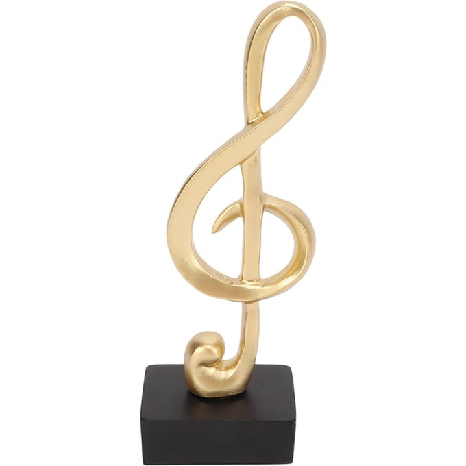 Muzieknoot Sculptuur Muzieknoot Vorm Elegant Eenvoudig Hars Muzieknoot Tafelsculptuur voor Kantoor beige