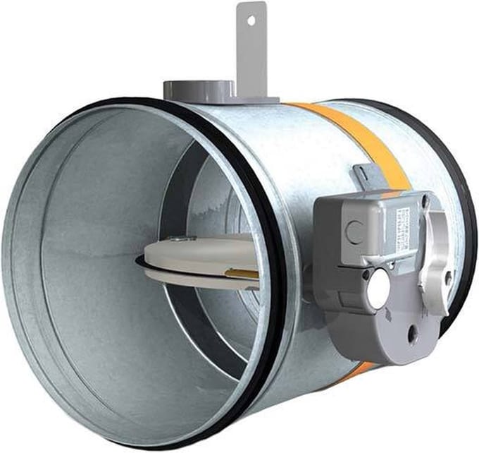 Ronde brandklep 125 mm handbediend CR60+MFUS