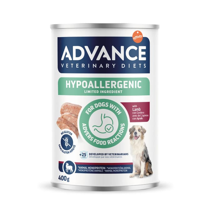 6x400g Advance Veterinary Diets Hypoallergenic Lam natvoer voor honden