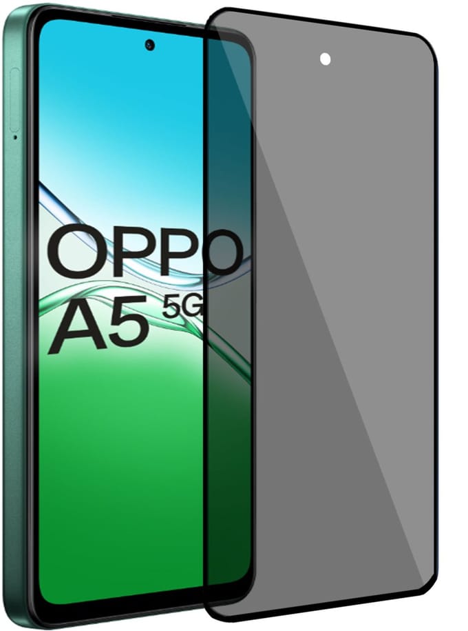 ChiGuard Privacy Screenprotector geschikt voor OPPO A5 5G Screenprotector - Beschermglas - Privé GuardCover