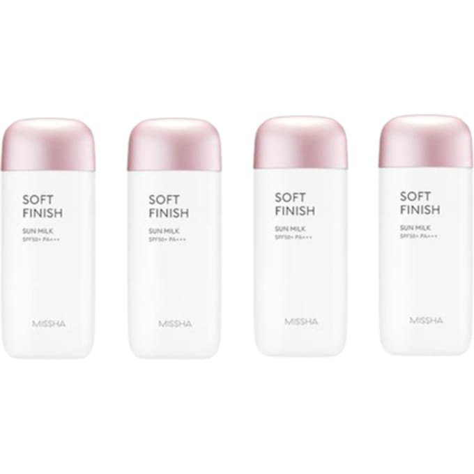 Missha All-Around Safe Block Soft Finish Sun Milk (4elk) Set