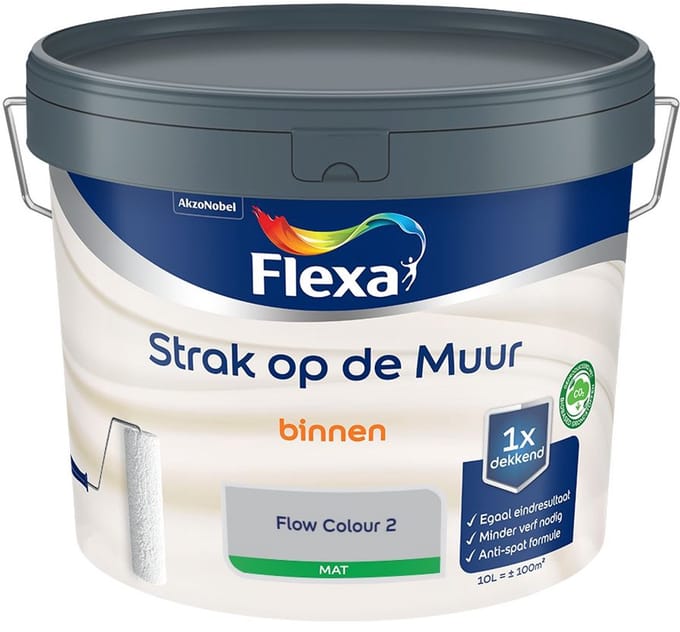 Flexa - Strak Op De Muur Binnen Mat - Flow Colour 2 - Mengverf - 10 L