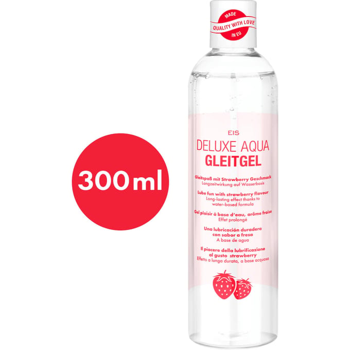 EIS, Deluxe Aqua glijmiddel, langdurige werking op waterbasis, aardbeien, 300 ml