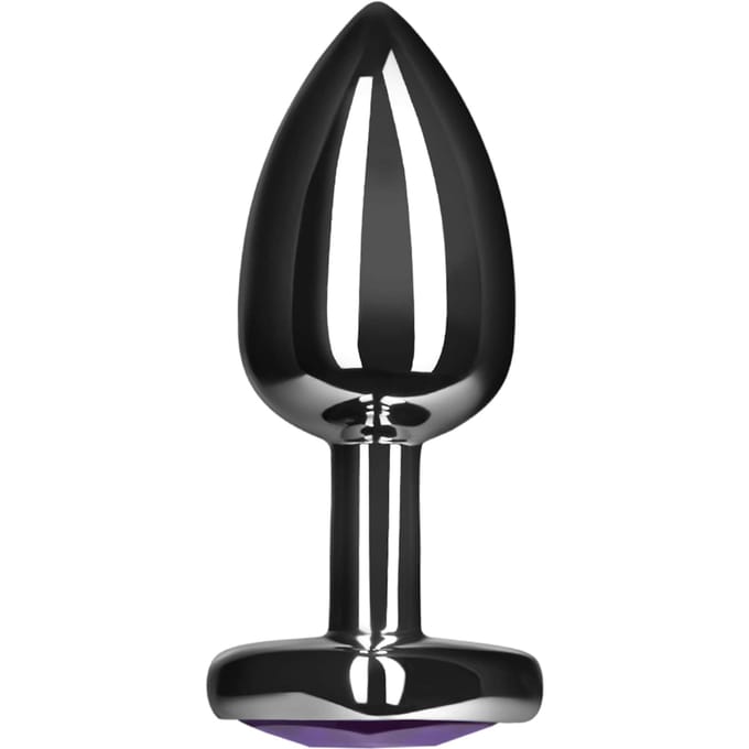 Rimba - Buttplug Small Met Kristal In hartvorm - Paars