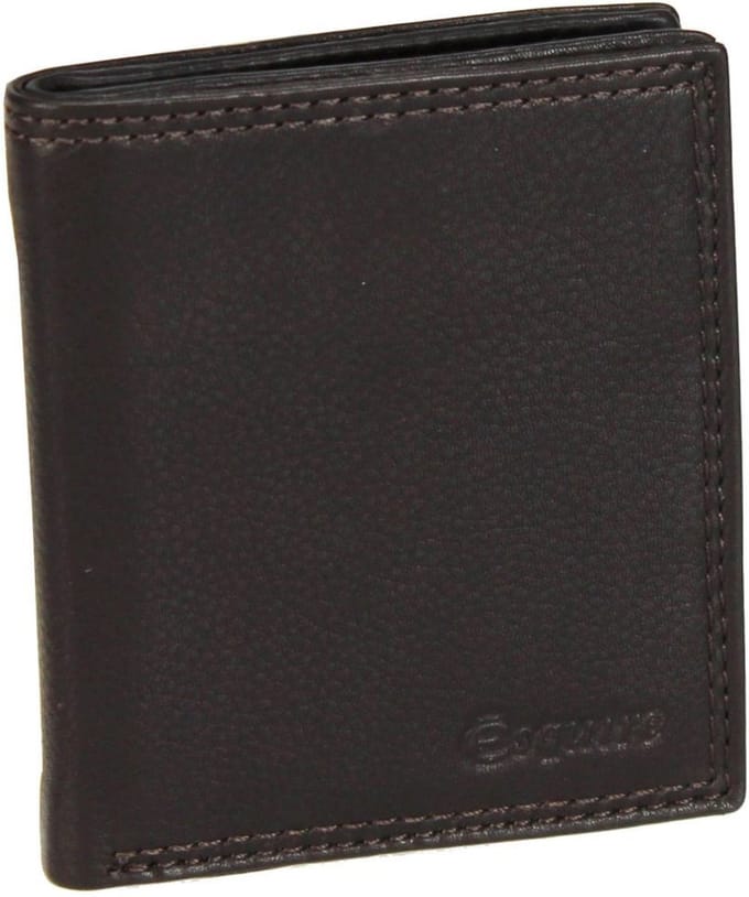 Esquire Duo Portemonnee Leder 8,5 cm - Jongens - Staand formaat - brown