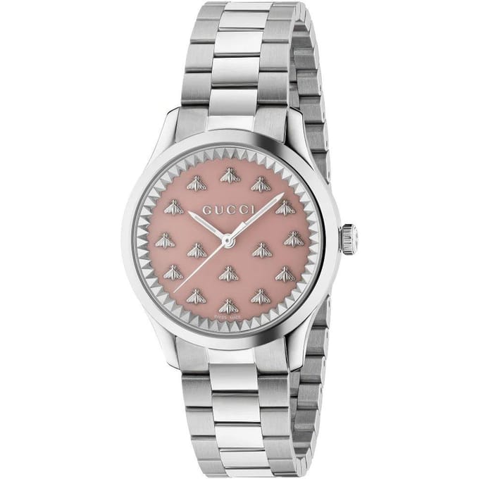 Gucci YA1265033 G-Timeless Roze Wijzerplaat Dames Horloge