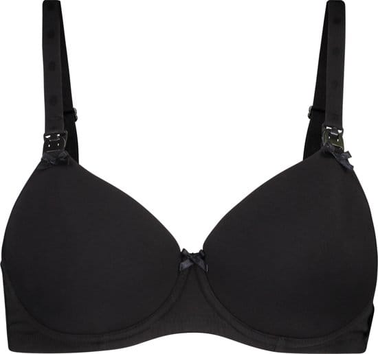 Noppies  - Maat B75 - Zwangerschapsbeha Cotton Melange - Black