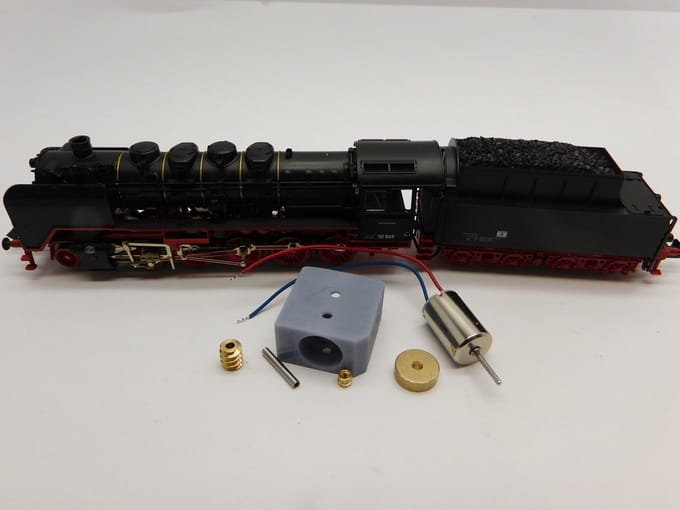micromotor NF052C motor ombouwset voor Fleischmann BR 50 DB/DR/ÖBB/NS, SNCF 150, u.a.