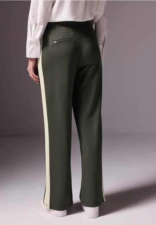 Broek met contrasterende strepen