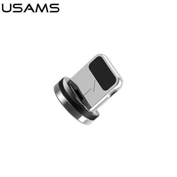 USAMS MagSafe-serie - Magnetische Lightning Adapter - Srebrny - Compatibel met Apple Lightning Apparaten - Aluminium Constructie