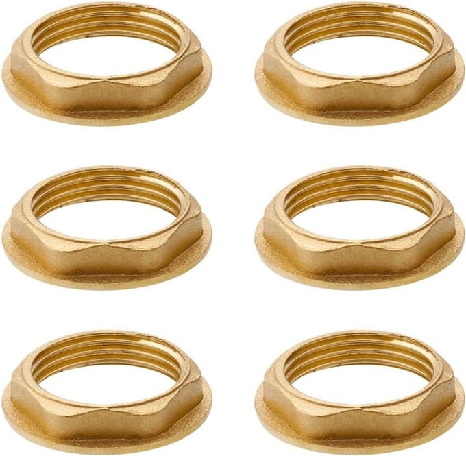 Zeskantige zekeringmoeren 3/8 inch flens messing, binnendraad, badkamer wastafelaccessoires