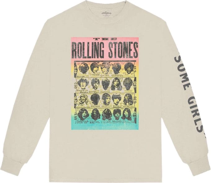 The Rolling Stones - Some Girls Longsleeve shirt - M - Creme