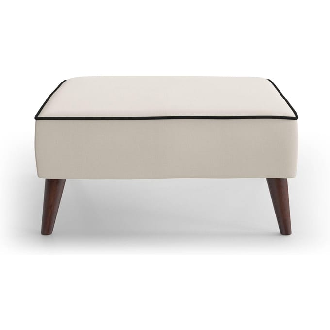 Hocker Zara linnen met contrast piping | NADUVI Collection