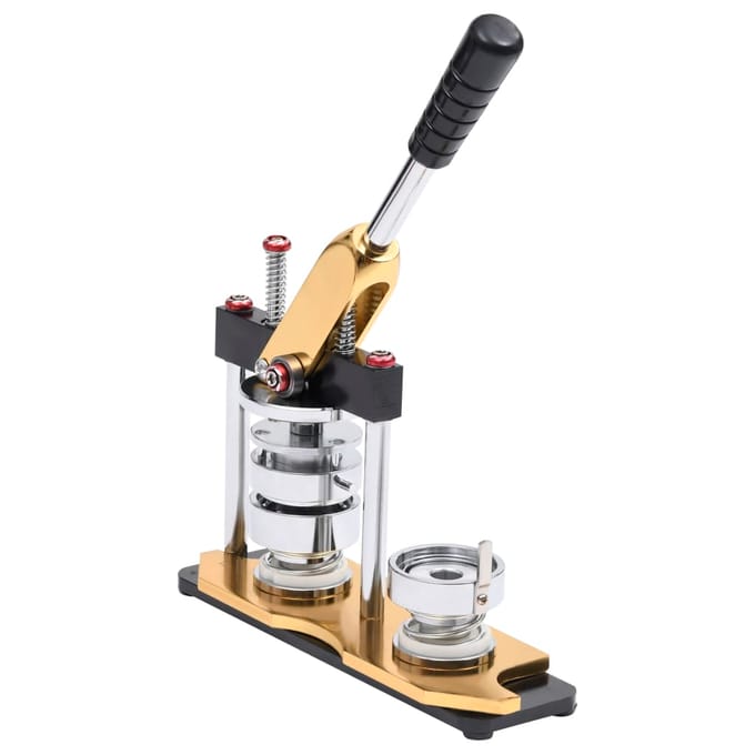 vidaXL - Buttonmachine - met - cirkelsnijder - draaipunch - 44 - mm