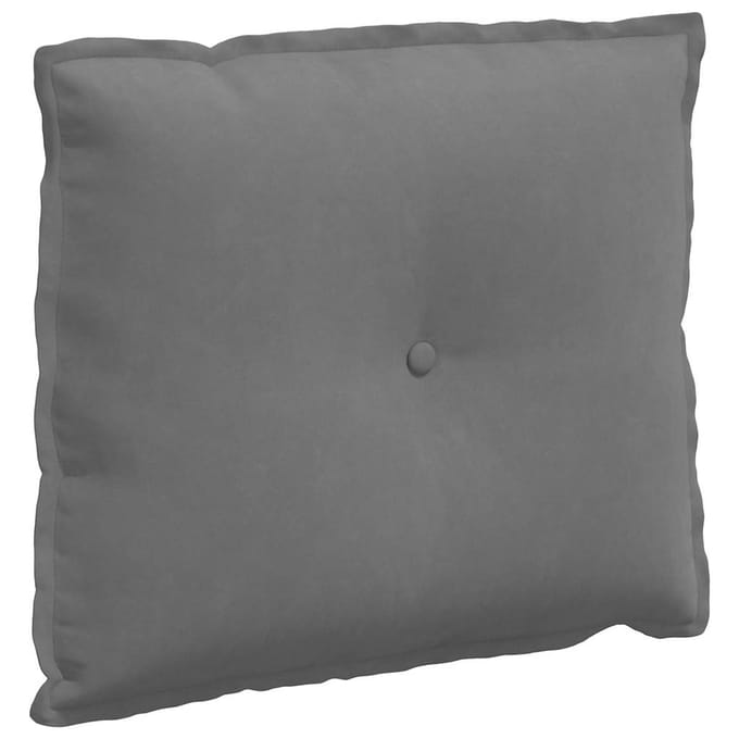 vidaXL - Rugkussen - Donkergrijs - 60 - x - 50 - cm - Microvezel - Stof