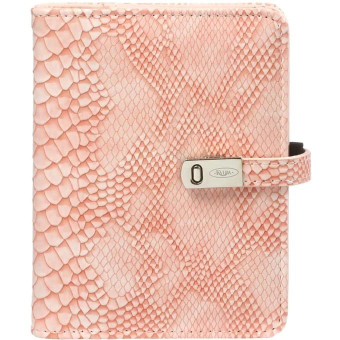 1311-68 Pocket Ringband Organizer Croco Roos 1 week per 2 paginas 2026-2027-2028