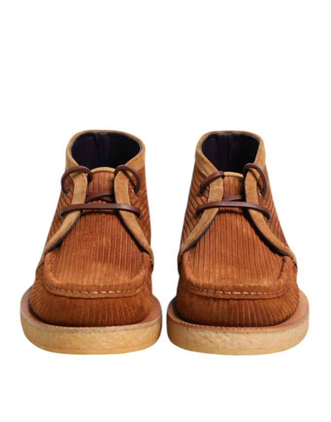 Dolce & Gabbana Bruine Suède Nubuck Leren Desert Enkellaarsjes