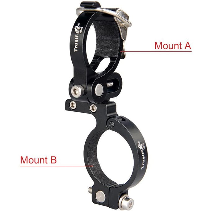 Zaklamp Lamp Voorhandgreep Clip Mount Bracket MTB Fiets Blauwe Houder zwart