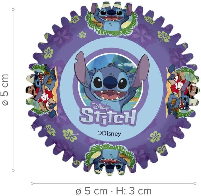 DEKORA - 25 Stitch papieren cupcake vormen