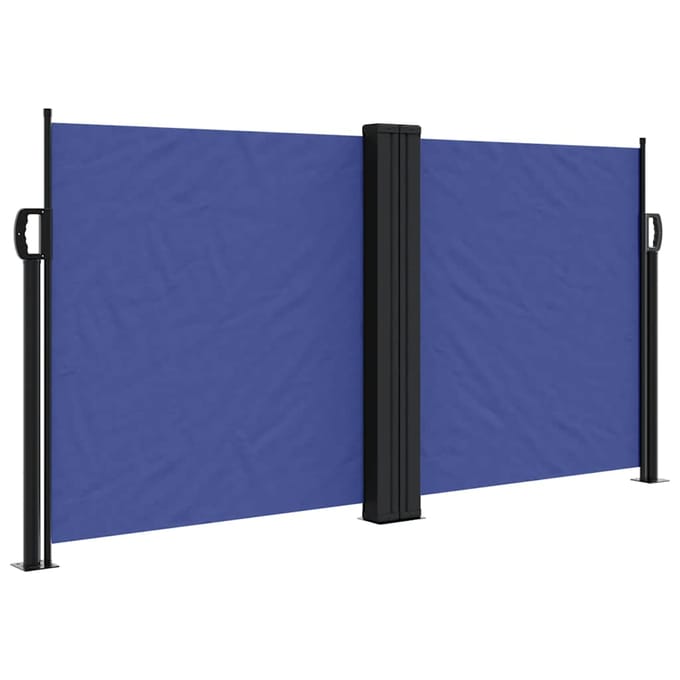 vidaXL - Windscherm - uittrekbaar - 120x600 - cm - blauw