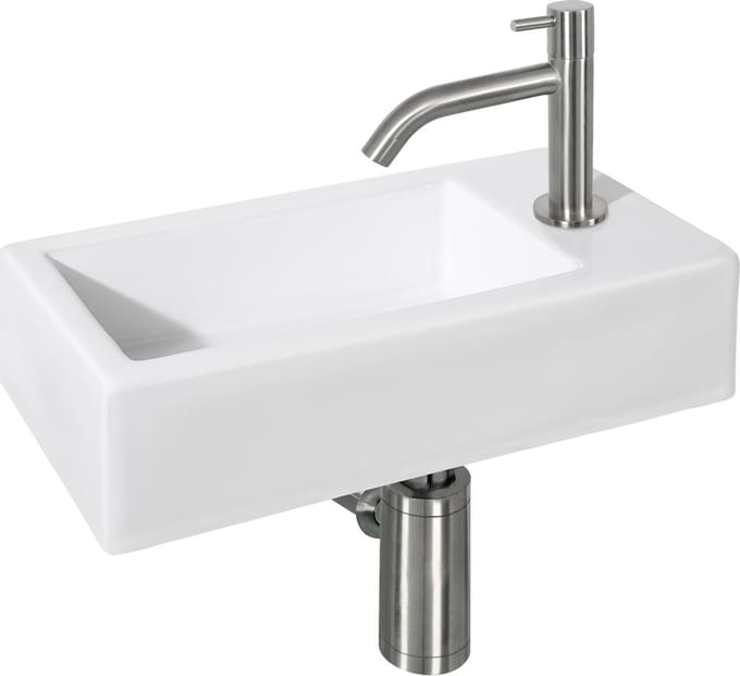 Differnz Fonteinset Mix&match Ravo Keramiek Gebogen Mat Chroom