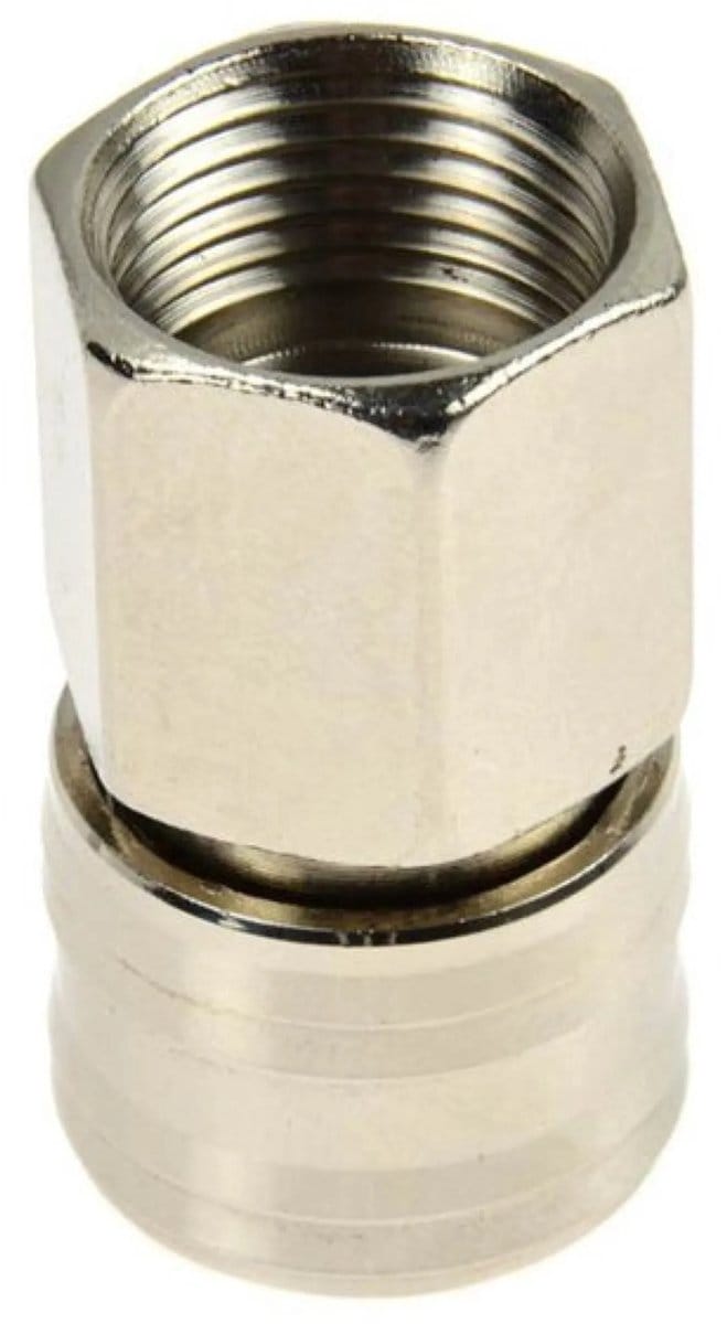 GEKO Rechte koppeling - stalen pneumatische snelkoppeling - 1/2 inch schroefdraad