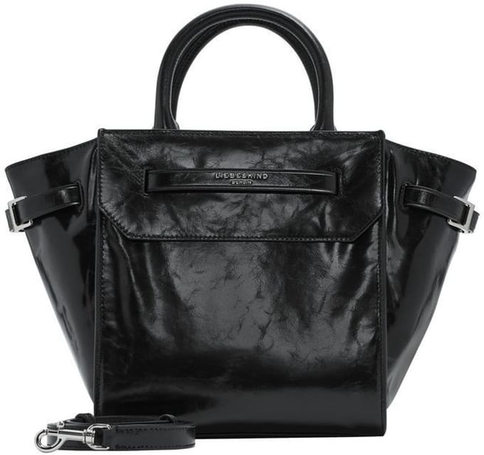 Liebeskind Tas Zwart Leer Lora Satchel Maat M