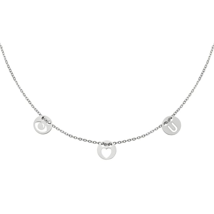 Ketting Eye / I love you - Zilver - Ketting Yehwang