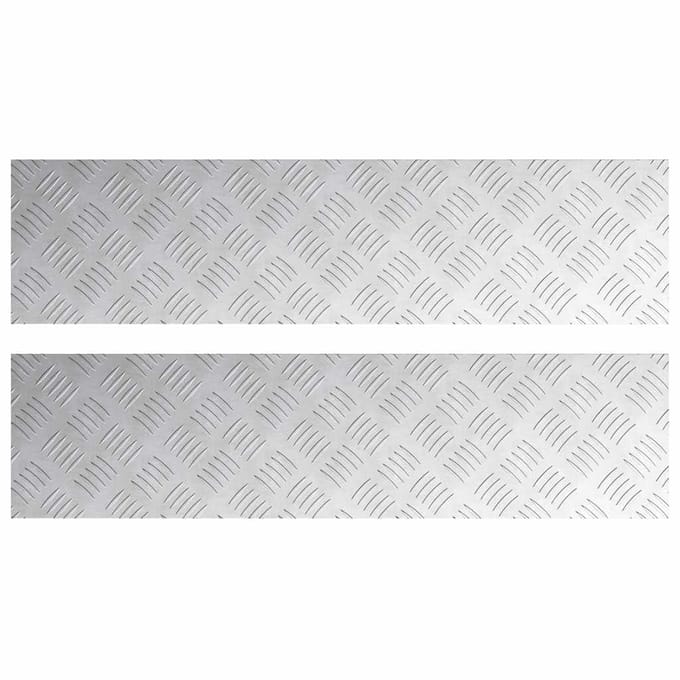 vidaXL - Trapmatten - 2 - st - 80 - x - 20 - cm - Zilver - Aluminium - Rechthoekig