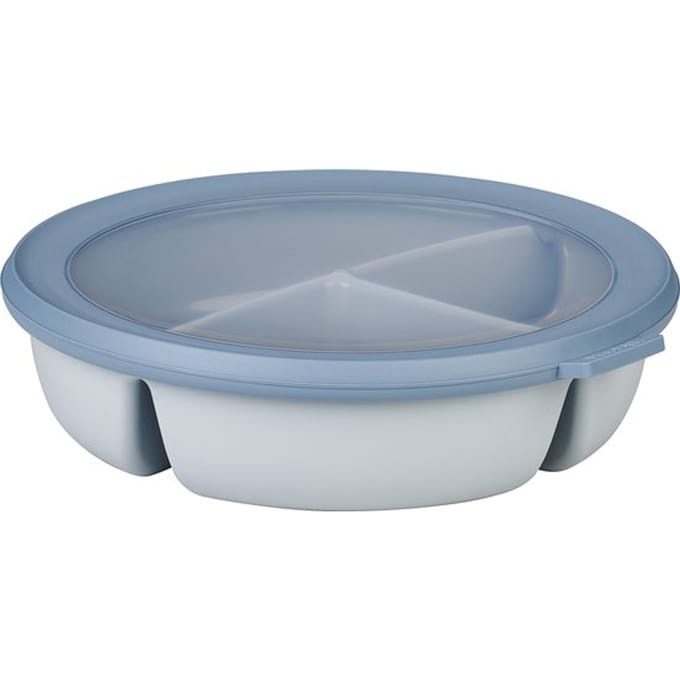 Mepal - Multikom Cirqula vershouddoos - 3-vaks bento bowl - 250 ml. 250 ml & 500 ml - Rond - Nordic blue
