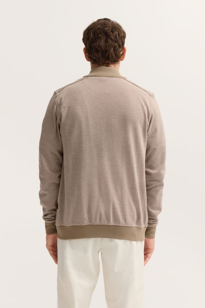 Bugatti Herren Sweatjack in jacquarddesign Modern Fit