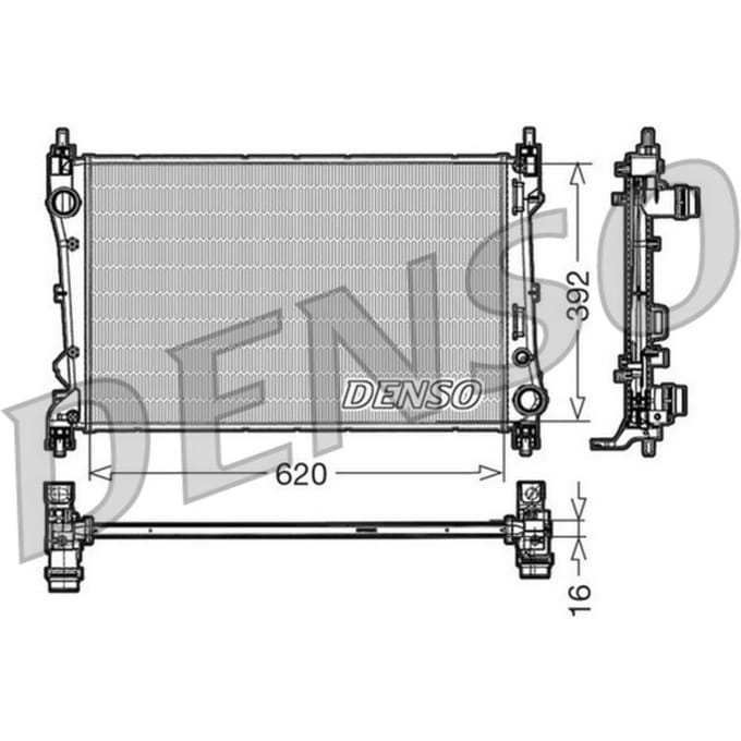Radiator, motorkoeling DENSO DRM09113