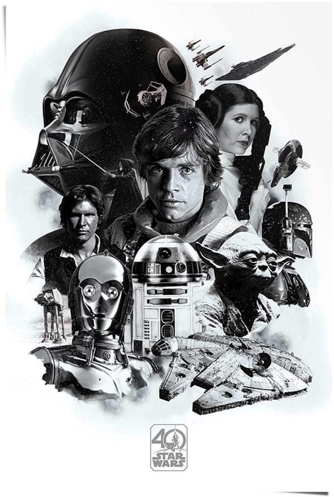 Poster Star Wars 40th Anniversary - 91,5 x 61 - Papier - REINDERS