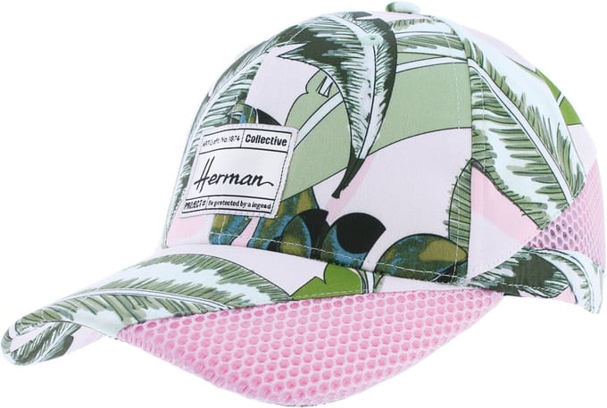 Herman casquette baseball été à motif tropical rose et mesh uni taille unique M réglable par velcro