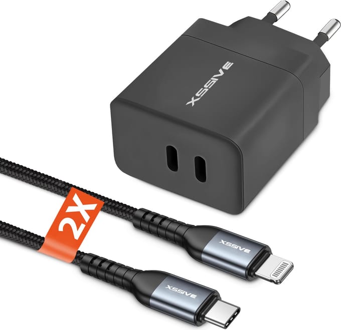 Auto Disconnect Oplader Set - Geschikt voor USB-C naar Lightning Kabels - Veilig Opladen - Snellader