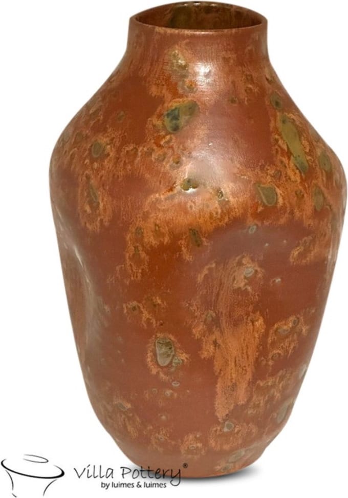 Vaas - Villa Pottery - Decoratie - Woondecoratie - Keramiek - Campari 1_2Brown Orange Reactive