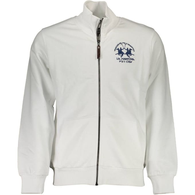 La Martina Witte Katoenen Heren Sweatshirt