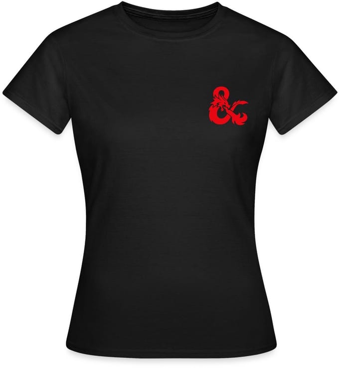 Dungeons And Dragons Logo In Rood T-Shirt Dames