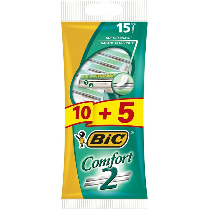 Bic Comfort 2 Zachtere Scheerbeurt Wegwerp Scheermesjes 15 st