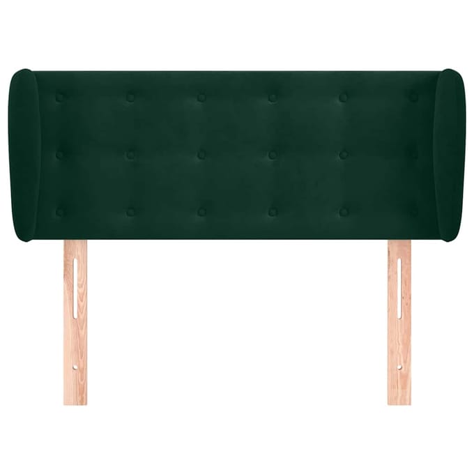 vidaXL - Hoofdbord - met - randen - 93x23x78/88 - cm - fluweel - donkergroen