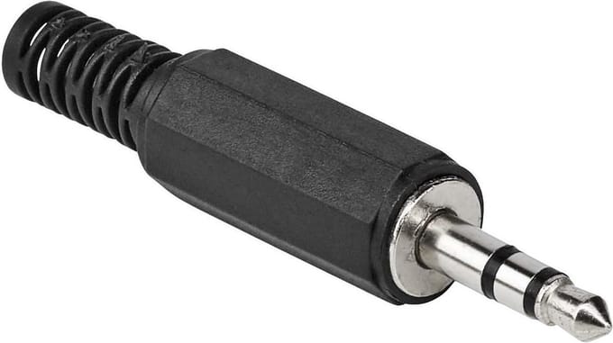 Jack stekker - 3.5 mm - Soldeer - Zwart - Allteq