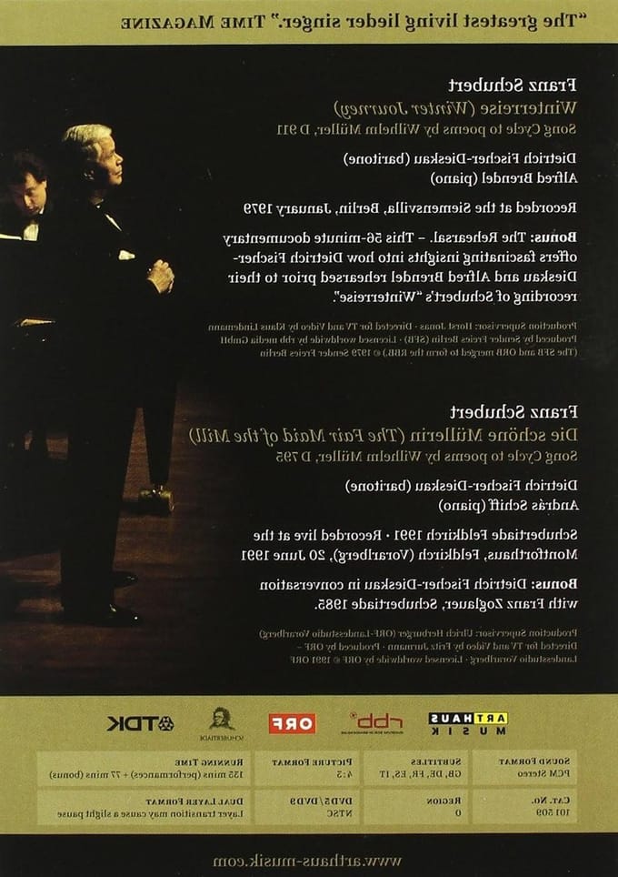 Muziek DVD - Klassieke Liederen - Muziek Beleving - Twee Liedcycli - 2 uur 36 min - Niet gespecificeerd