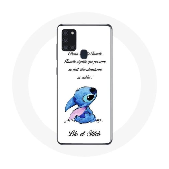 Coque - Maniacase - Galaxy A21S - Lilo et Stitch - Souple - Blanc blanc