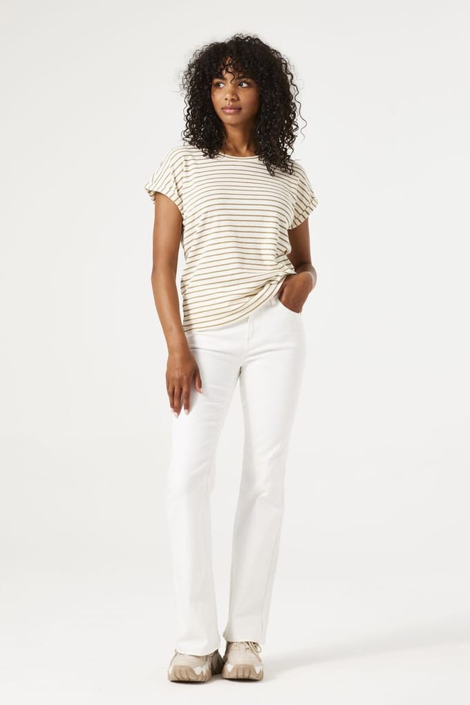 GARCIA Celia Dames Flared Fit Jeans Wit