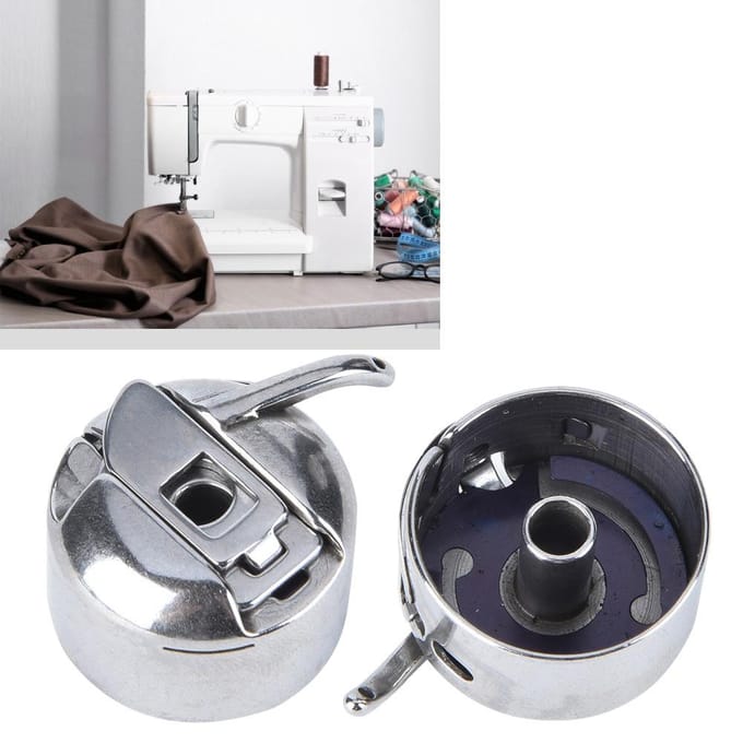 2 stuks Metalen Spoelhuis voor 1850 1900 Bartack Naaimachine Accessoires gray